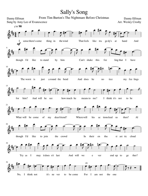 Sally's Song (Amy Lee's Version)