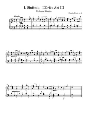 L'Orfeo, Prologo e Atto Primo – Claudio Monteverdi Sheet Music for