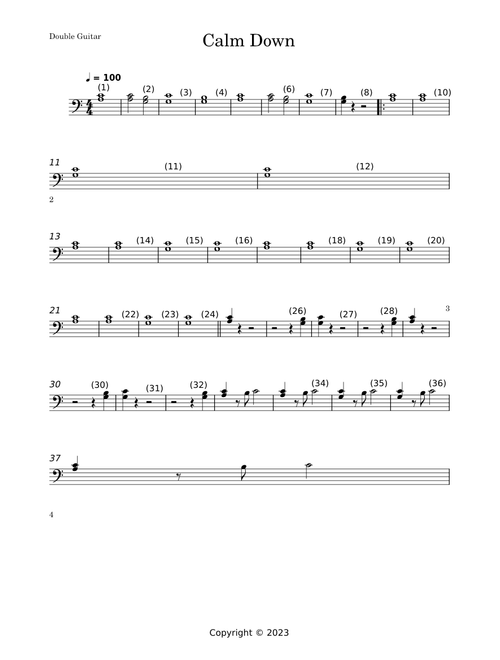 Calm Down (feat. Selena Gomez) – Rema Calm Down-Double Guitar