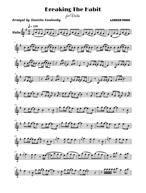 Breaking The Habit – Linkin Park (Advanced Violin Cover by Stanislav Kovalevskiy)