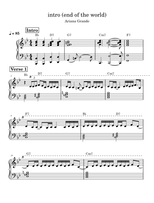 intro (end of the world) - Ariana Grande