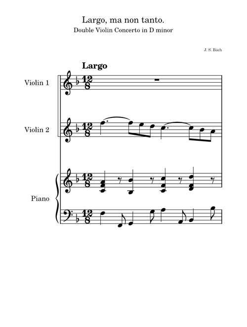 Largo from Double Violin Concerto In D Minor – Johann Sebastian Bach