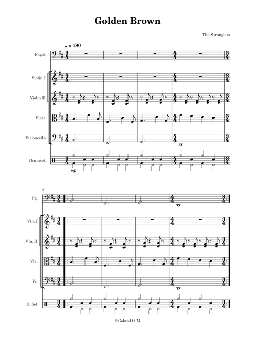 Golden Brown (bassoon) – The Stranglers