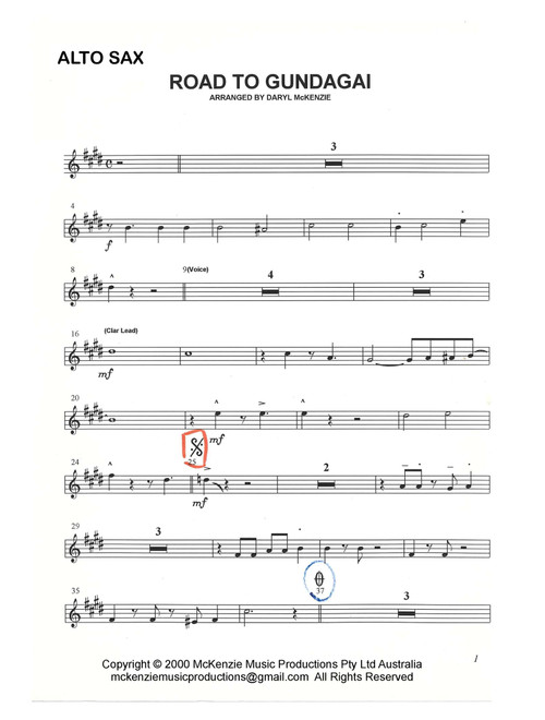The Road to Gundagai (Arr. Daryl McKenzie) (Large Ensemble)