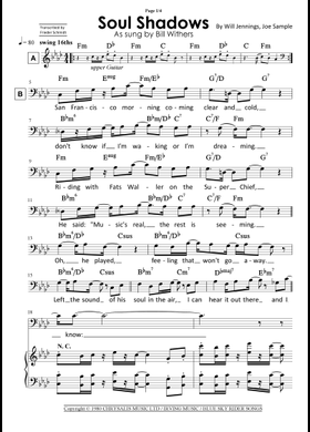 Free Soul Shadows by The Crusaders sheet music | Download PDF or