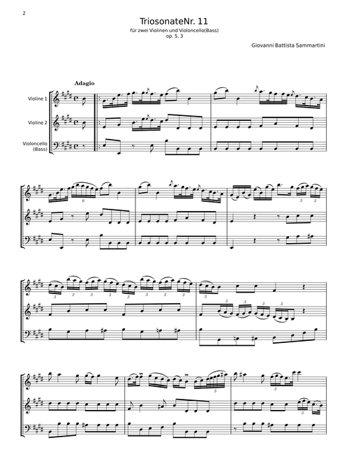 Triosonate Nr. 11 - Giovanni Battista Sammartini