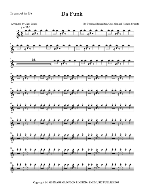 Da Funk (Arr. Jack Jonas) - Guy Manuel Homen Christo, Thomas Bangalter (Small Ensemble)