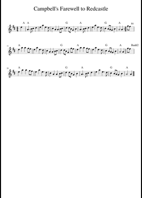 Free Campbell's Farewell To Redcastle by Misc tunes sheet music