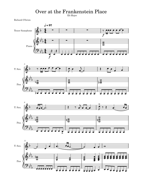 Over At The Frankenstein Place – Richard O'Brien Over At The Frankenstein Place (Tenor Saxophone)
