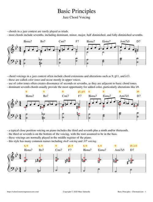 Basic Principles: Jazz Chord Voicing