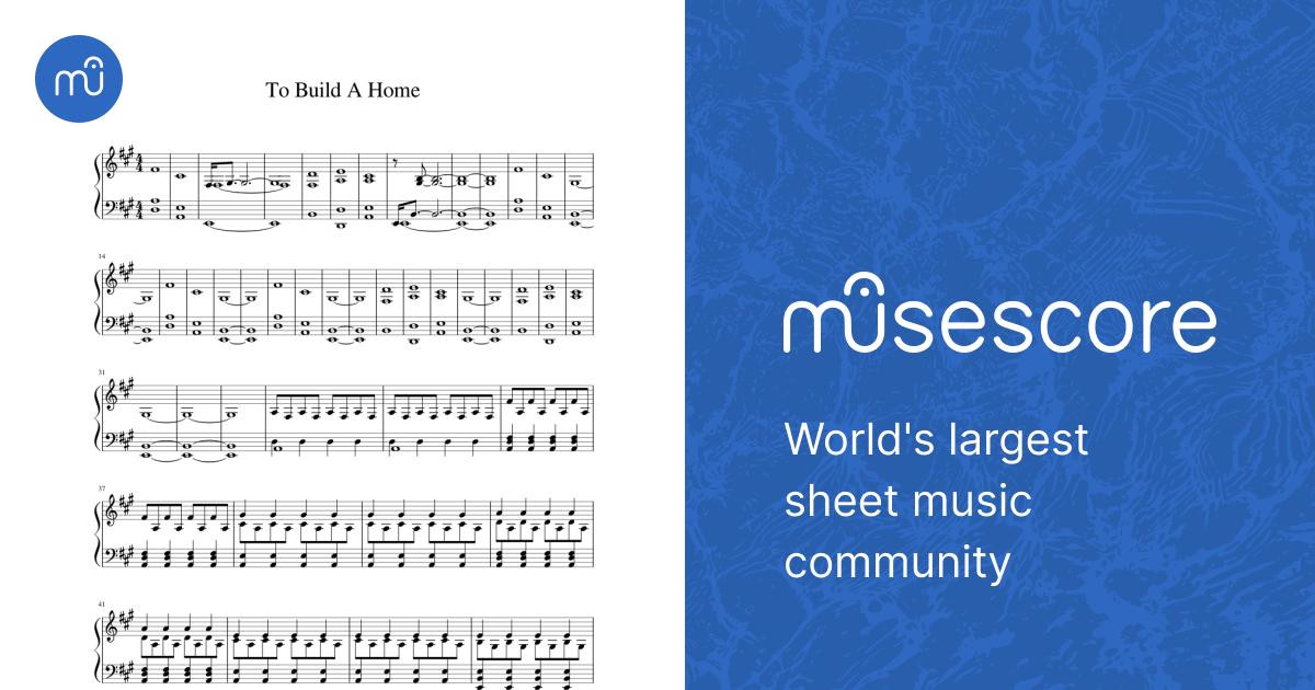 To Build A Home Sheet music for Piano (Solo)