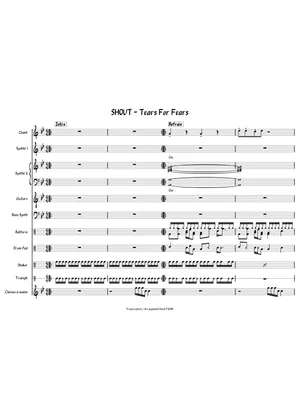 Play Official version of Shout sheet music by Tears for Play Official version of Shout sheet music by Tears for