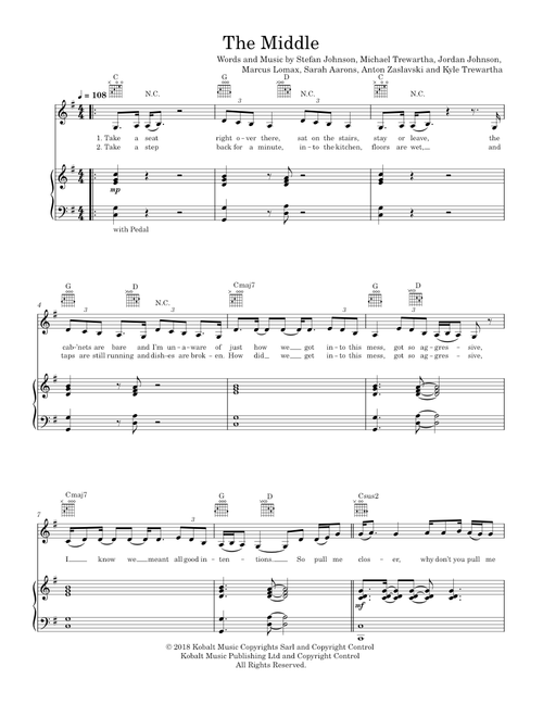 The middle - Zedd (Piano-Voice)