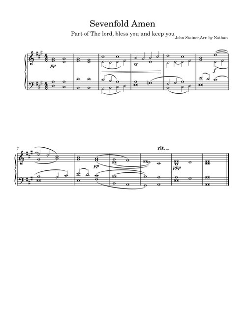 Sevenfold Amen – John Stainer