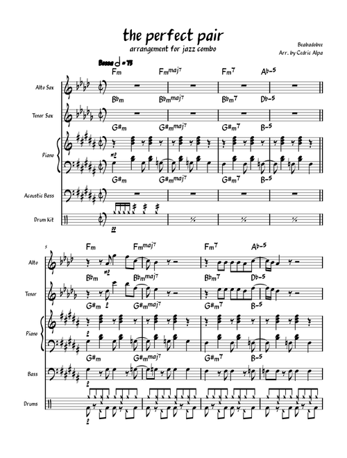 the perfect pair – beabadoobee (jazz combo arr.)