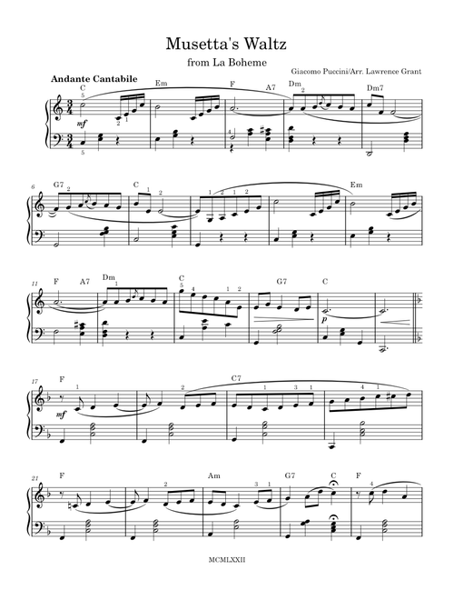 Musetta's Waltz-Puccini