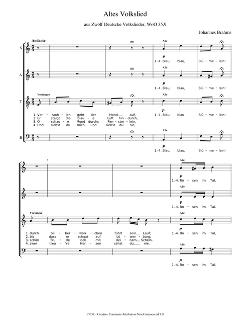 Altes Volkslied WoO 35,9 - Johannes Brahms