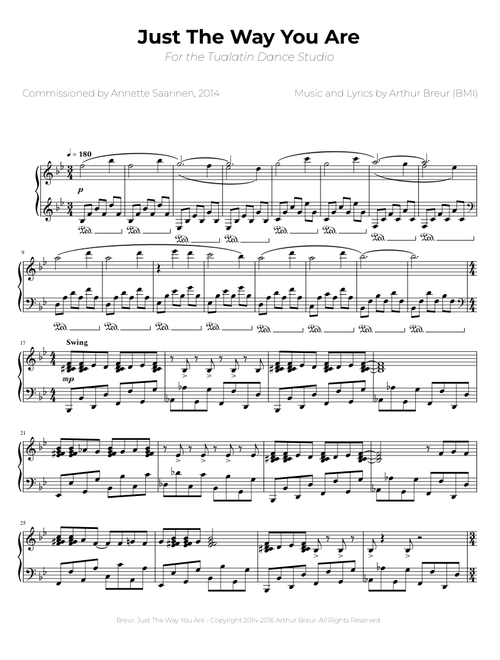 Just The Way You Are (Initial Sketch)