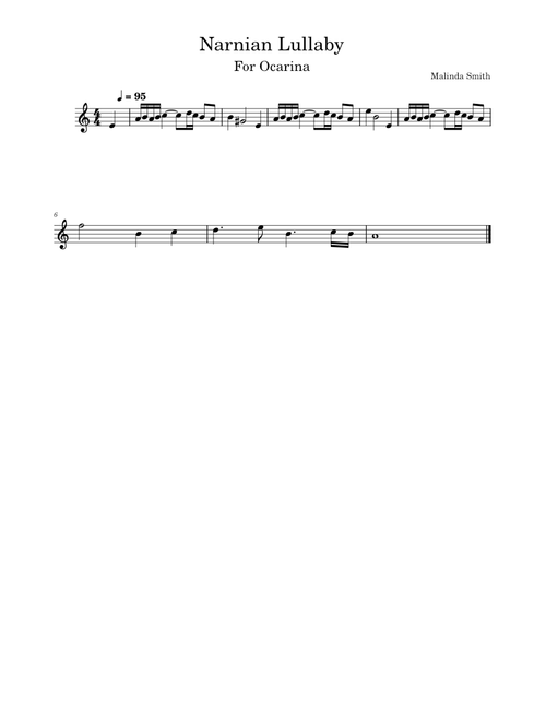 The chronicles of narnia - a narnian lullaby – Misc Soundtrack Narnian Lullaby – For Ocarina