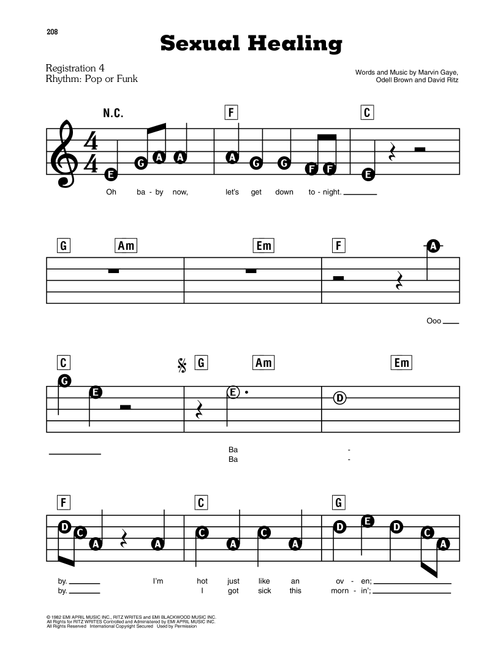 Sexual Healing - Marvin Gaye (E-Z Play Today)