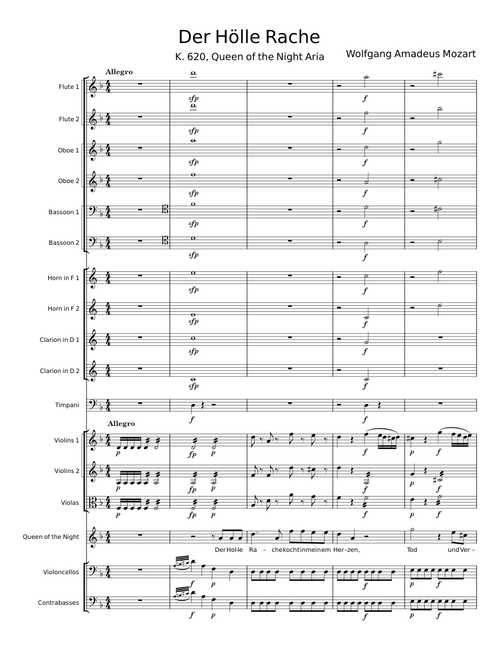 Der Hölle Rache - Wolfgang Amadeus Mozart