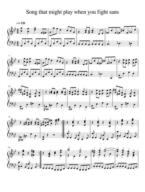 Song That Might Play When You Fight Sans