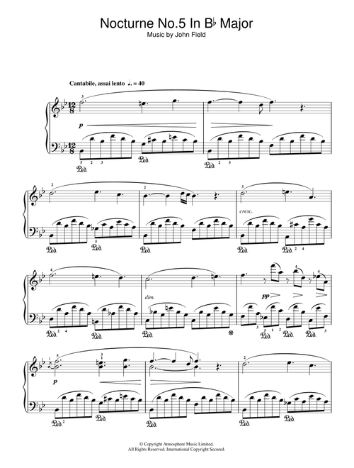 Nocturne No.5 In B Flat Major - John Field (Piano Solo)
