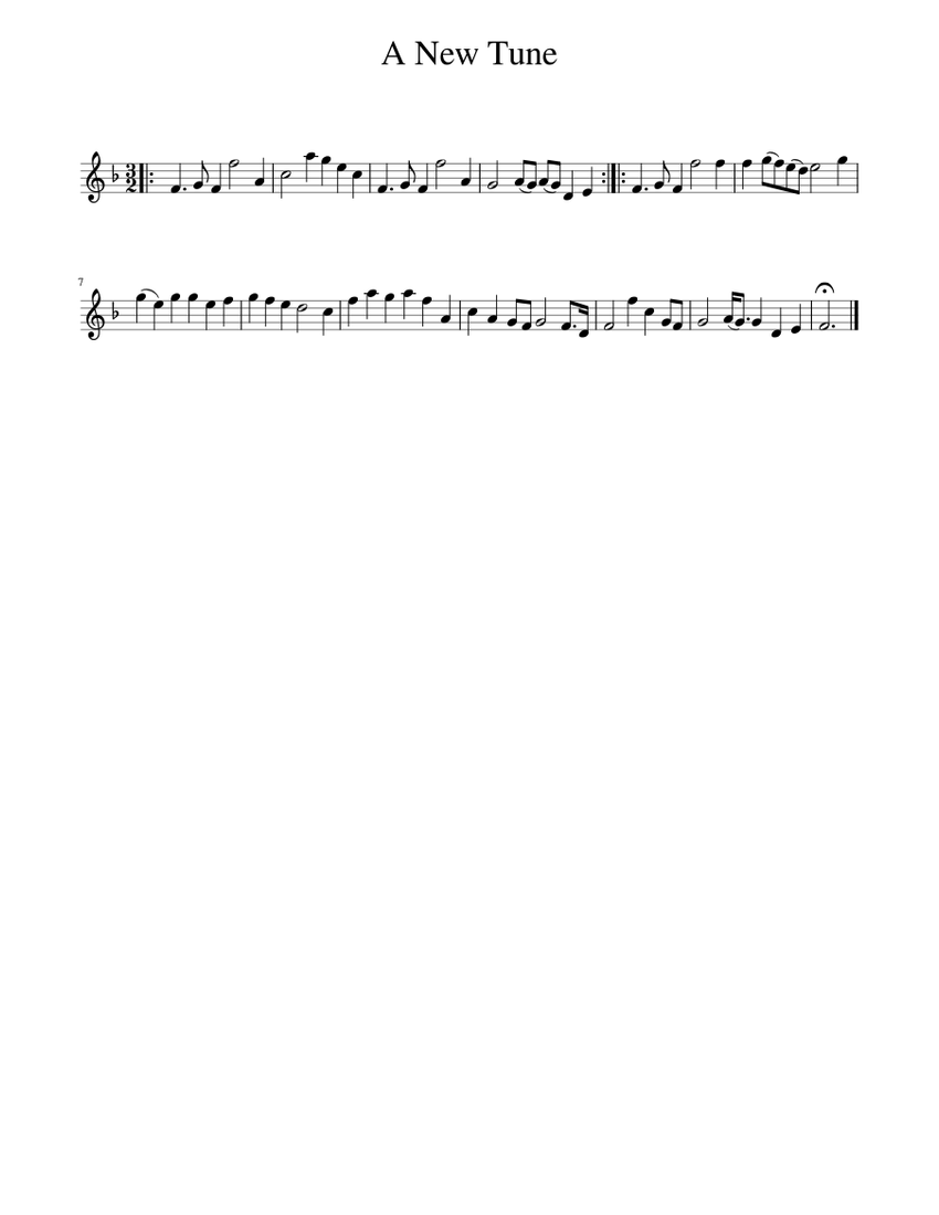 A New Tune Sheet Music for Piano (Solo) easy | MuseScore.com