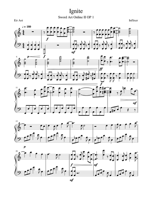 Sword Art Online II - Ignite (Piano)