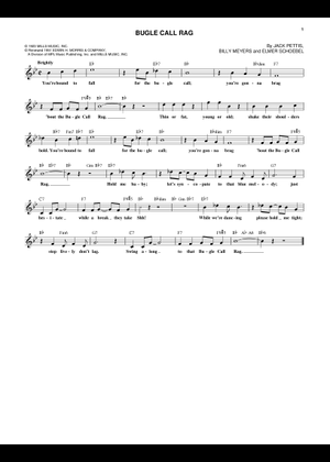 Bugle Call Rag – Jack Pettis, Benny Goodman Sheet Music with Chords for ...
