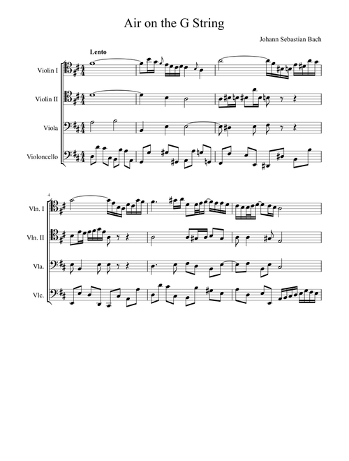 Air on the G String - Cello Quartet