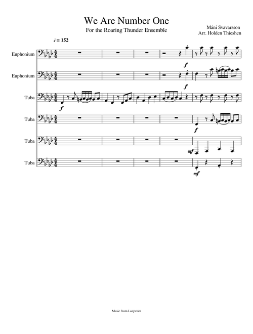 We Are Number One but it's a Tuba Ensemble