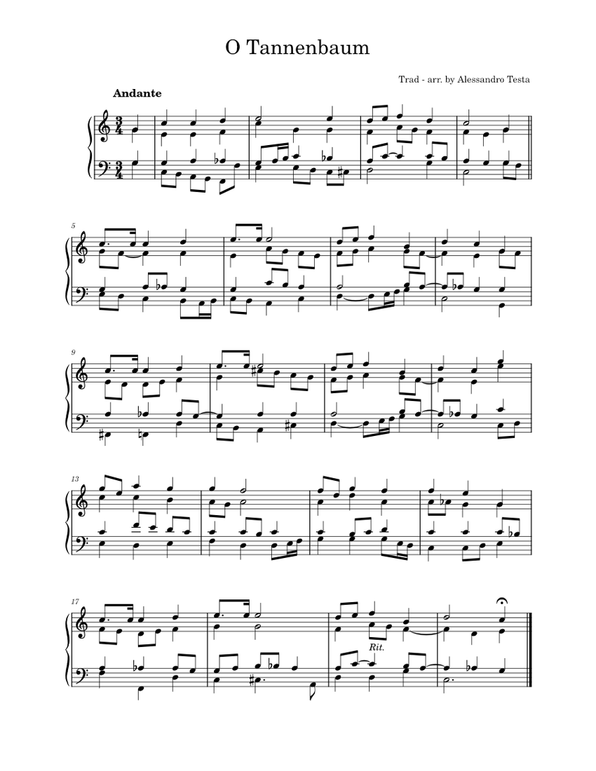 O Tannenbaum Sheet music for Piano (Solo)