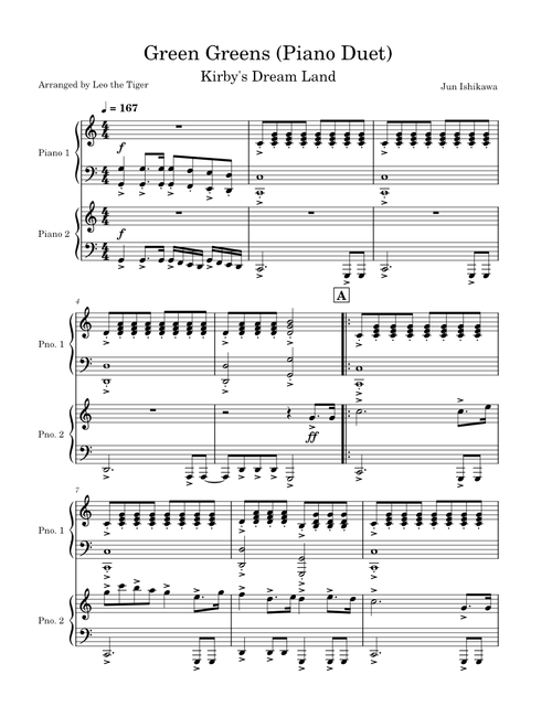 Green Greens – Jun Ishikawa (Piano Duet)