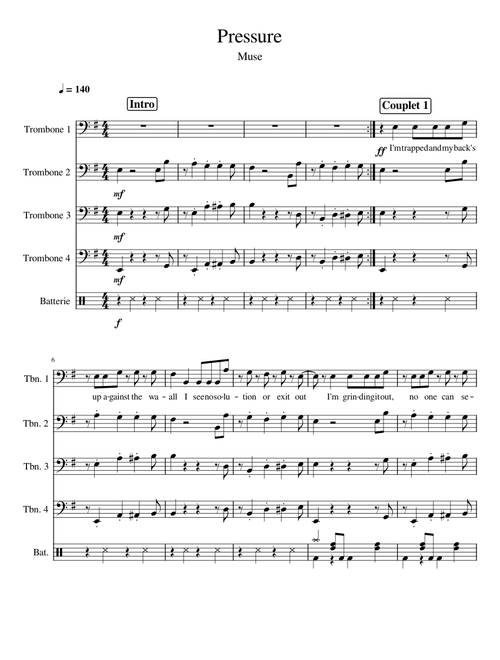 Pressure Trombone Quatuor