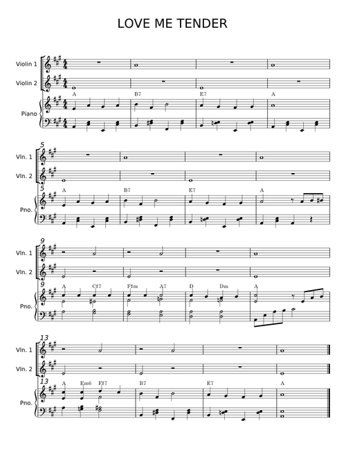 Love me tender - Elvis Presley