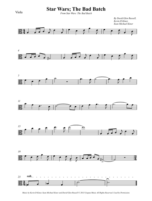 Star Wars; The Bad Batch (Arr. Wesley S. SIlva) - Sean Michael Kiner, Kevin D Kiner, David Glen Russell (Viola Solo)