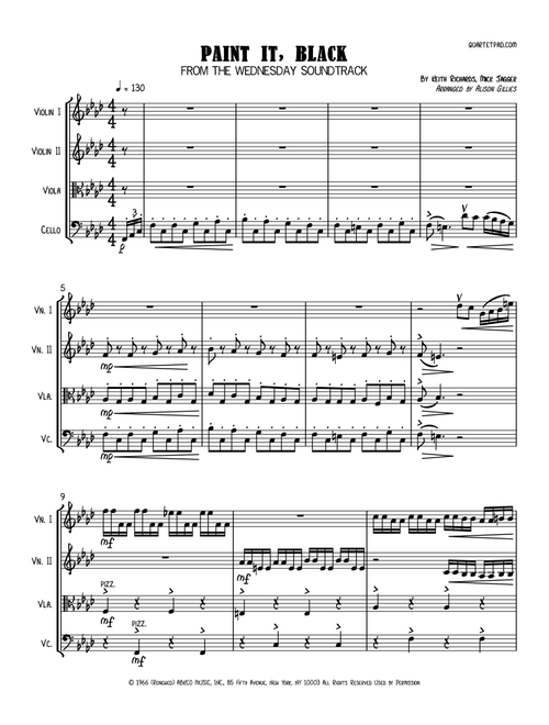 Paint It, Black (Arr. Alison Gillies) - Rolling Stones (String Quartet)