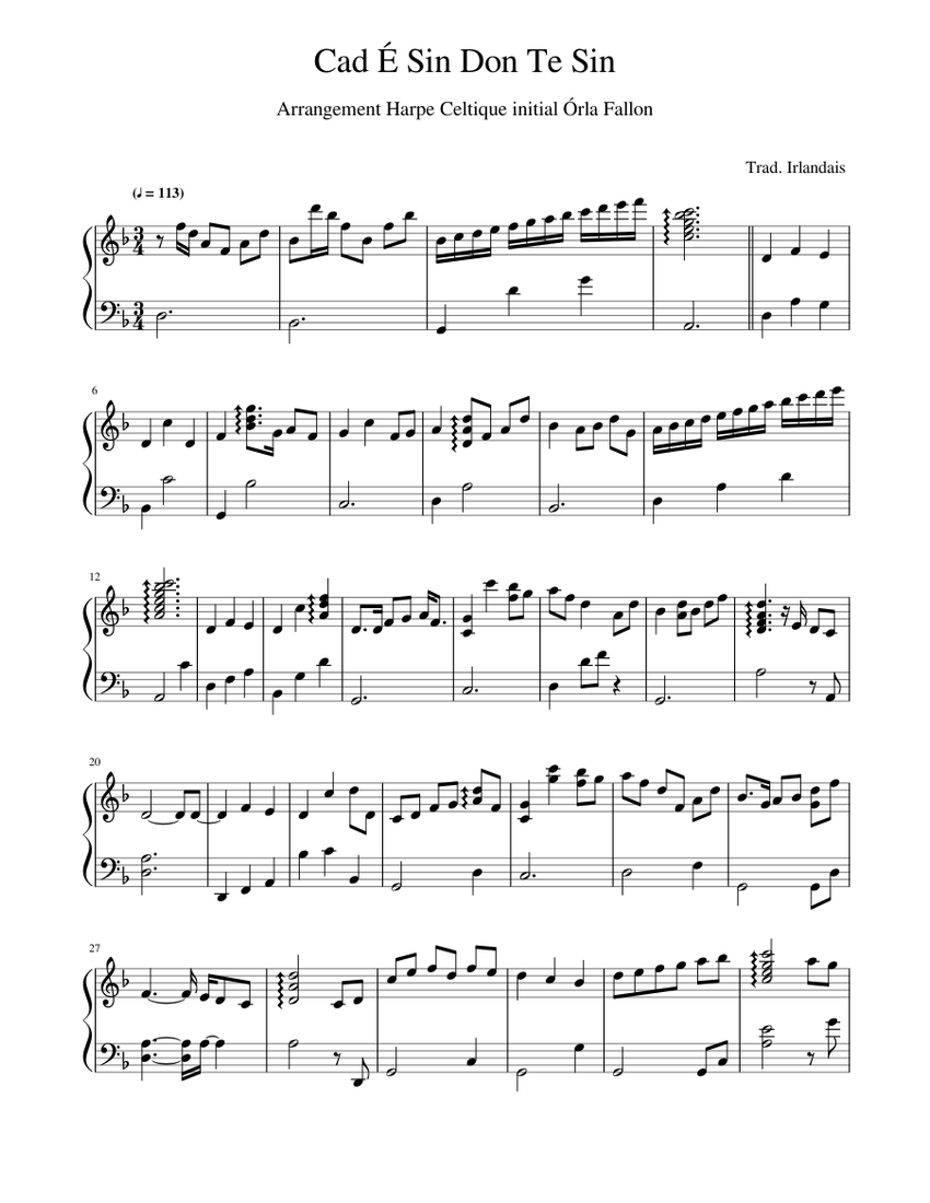 Cad É Sin Don Te Sin Trad. England & Ireland Orla Fallon Celtic