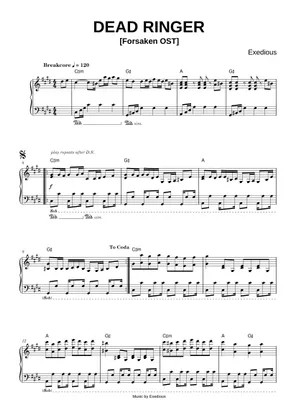Dead Ringer Ost DEAD RINGER - Noob VS Guest 666 LMS (Forsaken OST) – Exedious Sheet ...