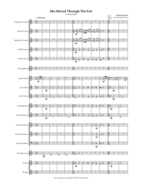 She Moved Through the Fair (Arr. John Groarke) - Traditional Irish (Brass Band)