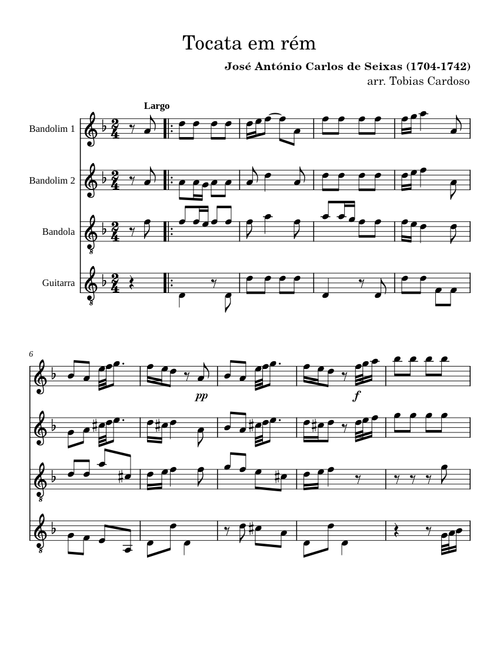 Tocata em ré menor V1 - José António Carlos de Seixas
