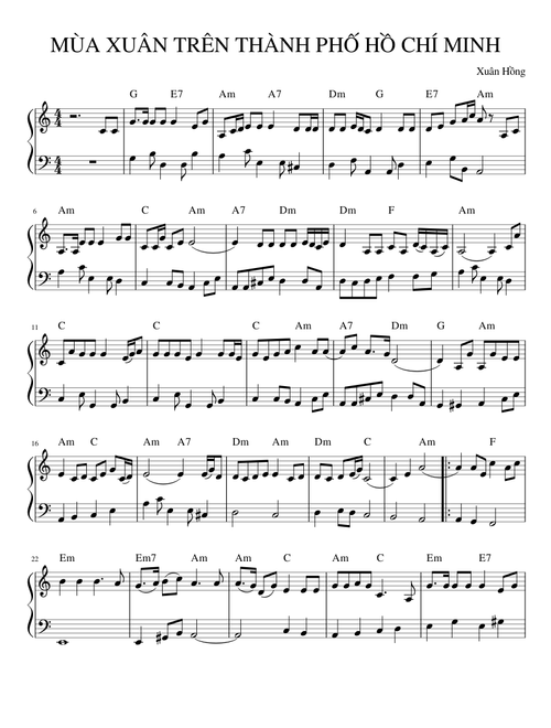 Mua xuan tren thanh pho Ho Chi Minh piano
