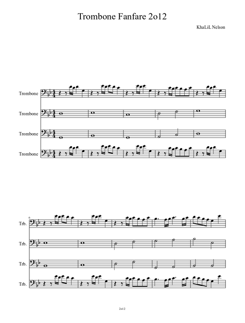 Trombone Fanfare 2o12