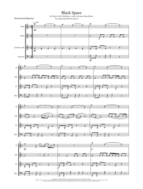 Blank Space (Arr. Matthew pyeon) - Taylor Swift (Woodwind Ensemble)