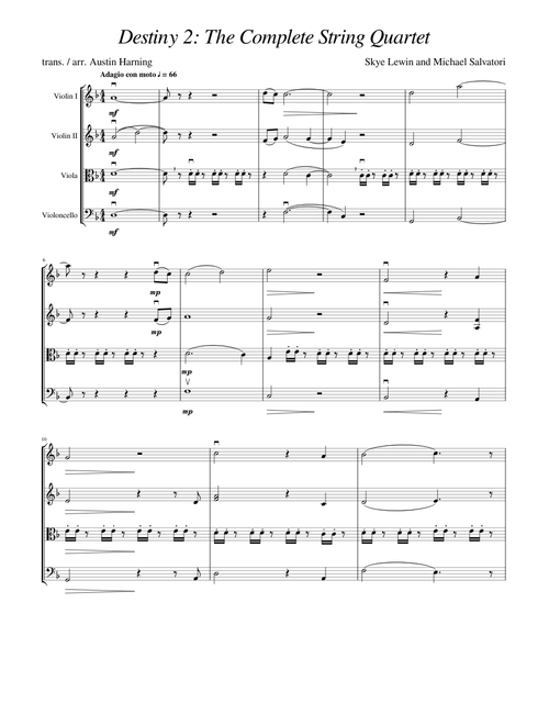 Destiny 2: The Complete String Quartet