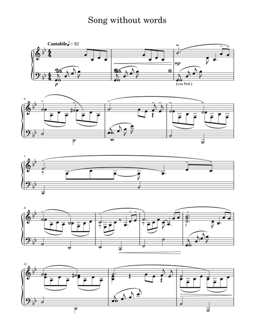 Song Without Words, Op. 30, No. 6 (Venetian Boat Song) - Felix Mendelssohn
