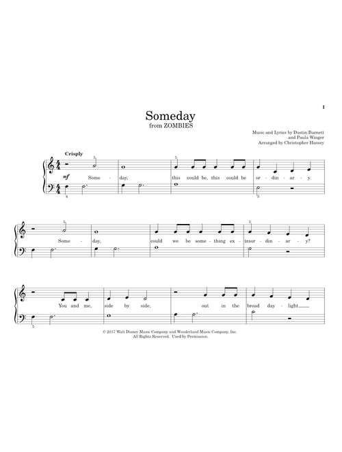Someday (arr. Christopher Hussey) - Dustin Burnett (Educational Piano)