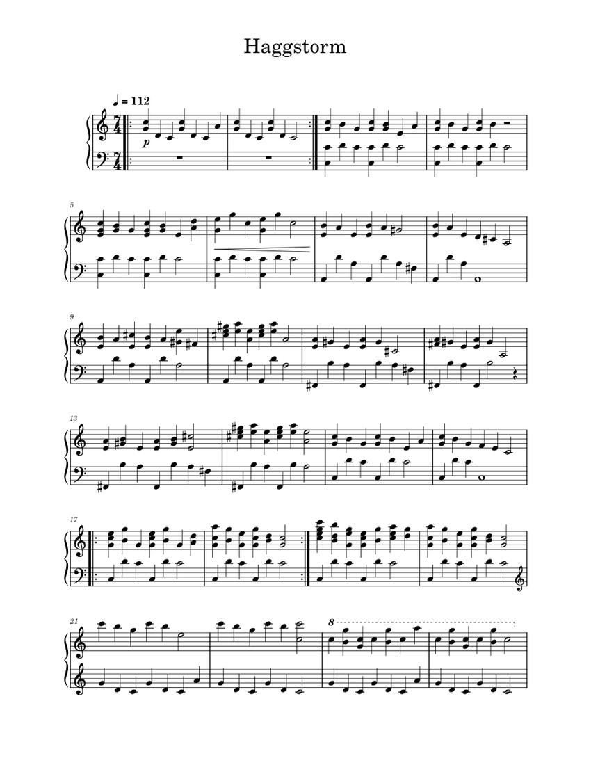 Haggstrom C418 Sheet music for Piano (Solo)