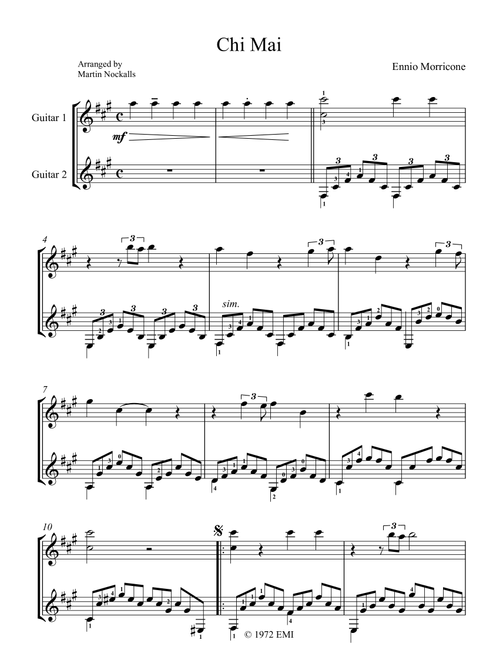 Chi Mai (Arr. Martin Nockalls) - Ennio Morricone (Instrumental Duet)